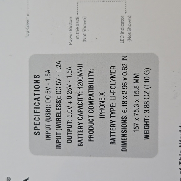 NIB Alpatronix BX/X Battery Charging Case For  iPhone X With Wireless Charging - Picture 3 of 6